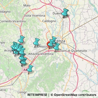 Mappa Via della Fisica, 36100 Vicenza VI, Italia (9.7325)