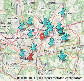 Mappa Via Fratelli Lumiere, 20093 Cologno Monzese MI, Italia (6.95579)