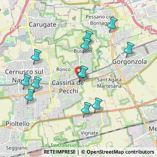 Mappa Viale Vittorio Veneto, 20051 Cassina de' Pecchi MI, Italia (2.08667)