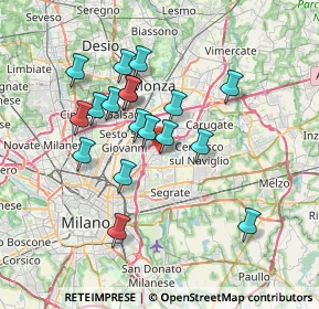 Mappa Via Napoli, 20093 Cologno Monzese MI, Italia (6.29056)