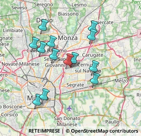 Mappa Via Napoli, 20093 Cologno Monzese MI, Italia (6.63923)
