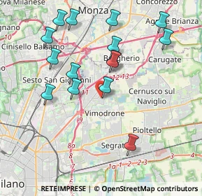 Mappa Via Napoli, 20093 Cologno Monzese MI, Italia (4.068)