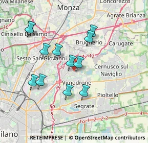 Mappa Via Napoli, 20093 Cologno Monzese MI, Italia (3.39583)