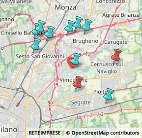 Mappa Via Napoli, 20093 Cologno Monzese MI, Italia (3.91909)