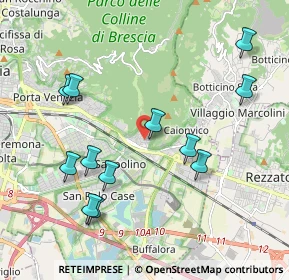 Mappa Via de Rege Thesauro, 25135 Brescia BS, Italia (2.1225)