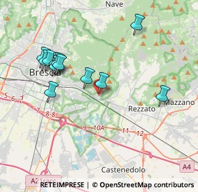 Mappa Via de Rege Thesauro, 25135 Brescia BS, Italia (3.80917)