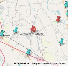 Mappa Via G. Zanella, 36043 Camisano Vicentino VI, Italia (6.89727)