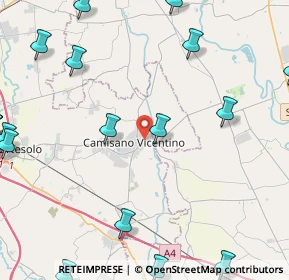 Mappa Via G. Zanella, 36043 Camisano Vicentino VI, Italia (6.7655)