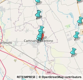 Mappa Via G. Zanella, 36043 Camisano Vicentino VI, Italia (5.93929)