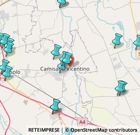 Mappa Via G. Zanella, 36043 Camisano Vicentino VI, Italia (5.8505)