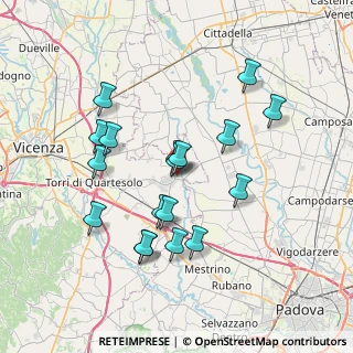 Mappa Via G. Zanella, 36043 Camisano Vicentino VI, Italia (6.83222)