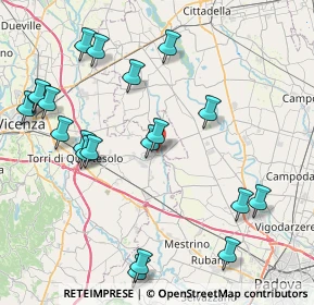 Mappa Via G. Zanella, 36043 Camisano Vicentino VI, Italia (9.4975)