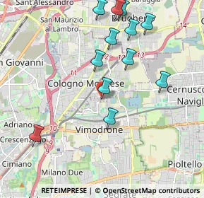 Mappa Via Copernico, 20093 Cologno Monzese MI, Italia (2.09167)