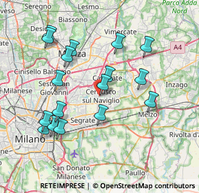 Mappa Via Ambrogio Uboldo, 20063 Cernusco sul Naviglio MI, Italia (7.59647)