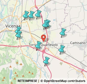 Mappa Via dei Finanzieri, 36040 Torri di Quartesolo VI, Italia (3.75182)