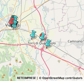 Mappa Via dei Finanzieri, 36040 Torri di Quartesolo VI, Italia (5.4465)