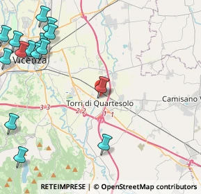 Mappa Via dei Finanzieri, 36040 Torri di Quartesolo VI, Italia (6.42688)