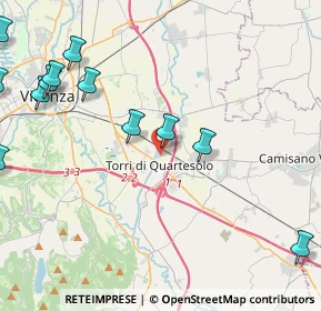 Mappa Via dei Finanzieri, 36040 Torri di Quartesolo VI, Italia (5.64833)