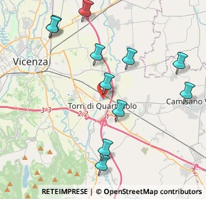 Mappa Via dei Finanzieri, 36040 Torri di Quartesolo VI, Italia (4.38091)