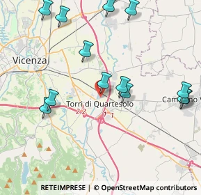 Mappa Via dei Finanzieri, 36040 Torri di Quartesolo VI, Italia (4.61308)