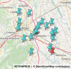 Mappa Via dei Finanzieri, 36040 Torri di Quartesolo VI, Italia (6.62056)