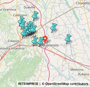 Mappa Via dei Finanzieri, 36040 Torri di Quartesolo VI, Italia (6.65188)