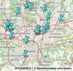 Mappa Viale Monza, 20099 Sesto San Giovanni MI, Italia (8.344)