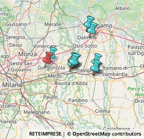 Mappa Via V Martiri, 20062 Cassano d'Adda MI, Italia (8.64583)