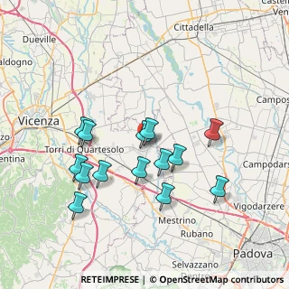 Mappa Largo Antonio Casonato, 36043 Camisano Vicentino VI, Italia (6.87143)