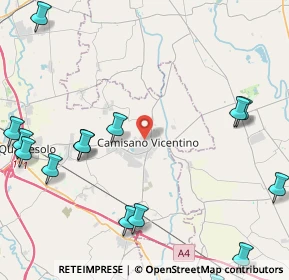 Mappa Viale la Malfa, 36043 Camisano Vicentino VI, Italia (6.25688)