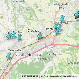 Mappa Via A. Doria, 36051 Creazzo VI, Italia (3.06538)