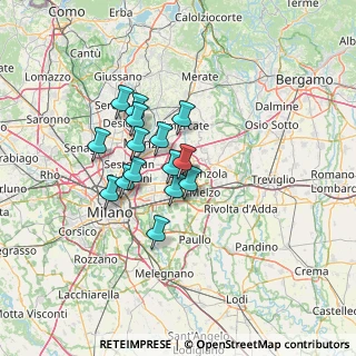 Mappa Via Tigli, 20060 Cassina De' Pecchi MI, Italia (9.74667)