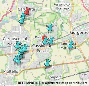 Mappa Via Antonio Gramsci, 20051 Cassina de' Pecchi MI, Italia (2.22176)