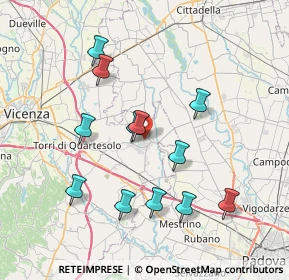 Mappa Via Luigi Silvestri, 36043 Camisano Vicentino VI, Italia (7.28417)