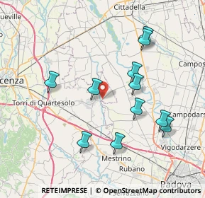 Mappa Via Torrossa, 36043 Camisano Vicentino VI, Italia (7.47455)