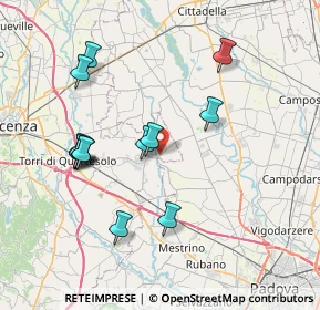 Mappa Via Torrossa, 36043 Camisano Vicentino VI, Italia (7.54385)