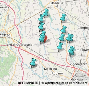 Mappa Via Torrossa, 36043 Camisano Vicentino VI, Italia (6.55941)