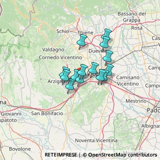 Mappa Via Zambon, 36051 Creazzo VI, Italia (8.71357)