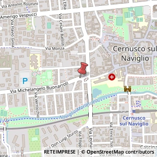Mappa Via Michelangelo Buonarroti,  6, 20060 Cernusco sul Naviglio, Milano (Lombardia)