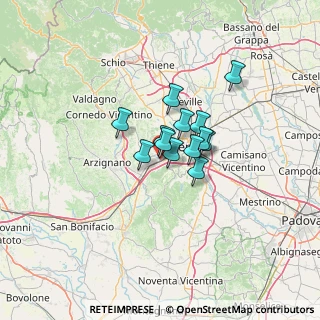 Mappa Via F. Magellano, 36051 Creazzo VI, Italia (7.33769)