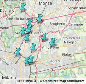 Mappa Via Volontari del Sangue, 20093 Cologno Monzese MI, Italia (3.63529)