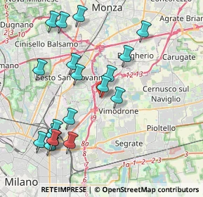 Mappa Via Volontari del Sangue, 20093 Cologno Monzese MI, Italia (4.27895)