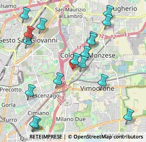 Mappa Via Volontari del Sangue, 20093 Cologno Monzese MI, Italia (2.33294)