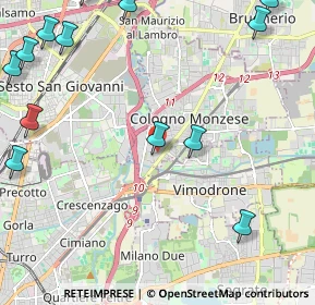 Mappa Via Volontari del Sangue, 20093 Cologno Monzese MI, Italia (3.16923)