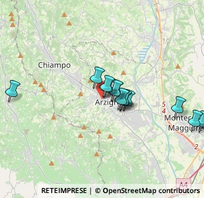 Mappa Via O. M. Pagani, 36071 Arzignano VI, Italia (4.9565)