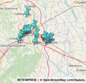 Mappa Via Milano, 36040 Torri di Quartesolo VI, Italia (5.21438)