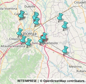 Mappa Via Milano, 36040 Torri di Quartesolo VI, Italia (7.32846)