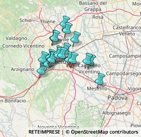 Mappa Via Milano, 36040 Torri di Quartesolo VI, Italia (9.347)