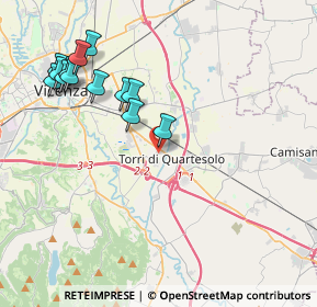 Mappa Via Milano, 36040 Torri di Quartesolo VI, Italia (4.39615)