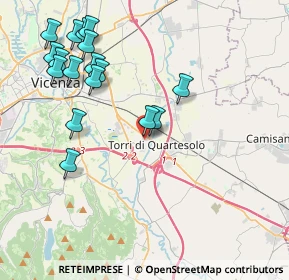 Mappa Via Milano, 36040 Torri di Quartesolo VI, Italia (4.51941)